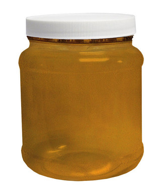 Clear Plastic  Canisters 5 lb (2.27 kg) - 6 pack w/white lids,CN546, Mann Lake Ltd.