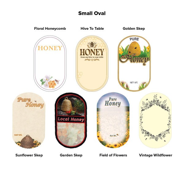 Small Oval Labels for Honey Bottles, 250 pk,Z120, Mann Lake Ltd.