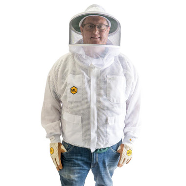 Vented Beekeeping Jacket with Clear Vue Veil,Z344,